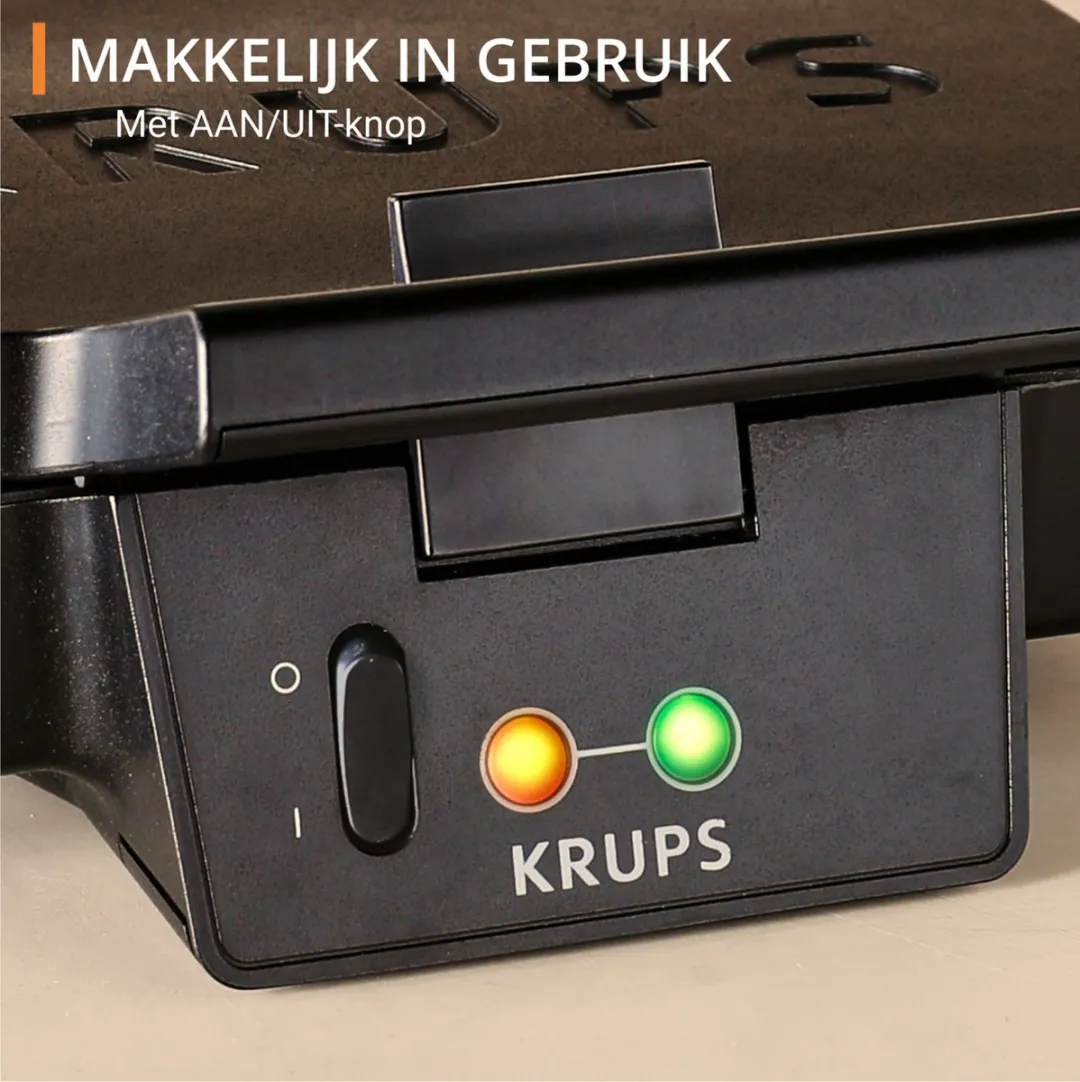 Krups Iconic FDK462 Tosti-apparaat 850W - Zwart
