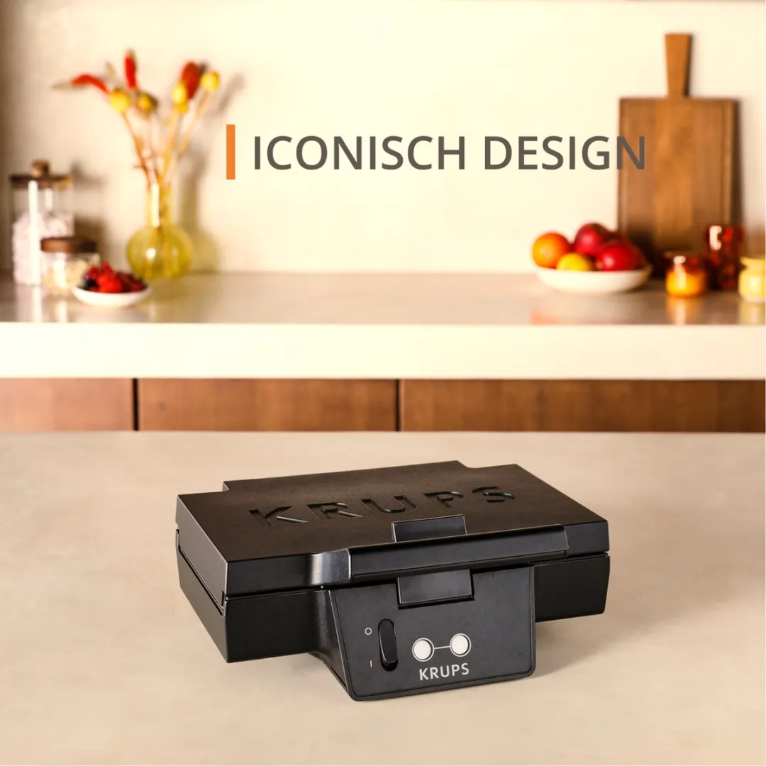 Krups Iconic FDK462 Tosti-apparaat 850W - Zwart - afbeelding 6 van 6