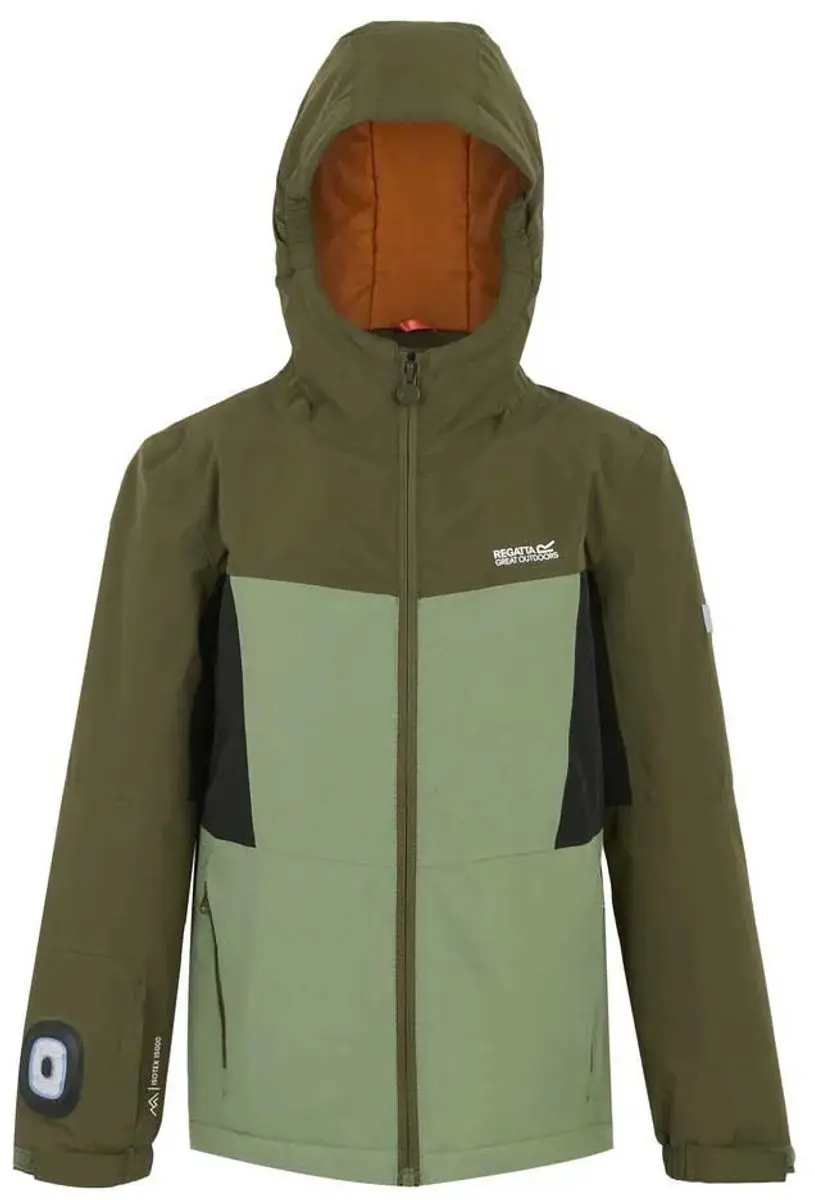 Regatta Beamz Waterdicht Kinderjack - Groen - 110 - afbeelding 4 van 4