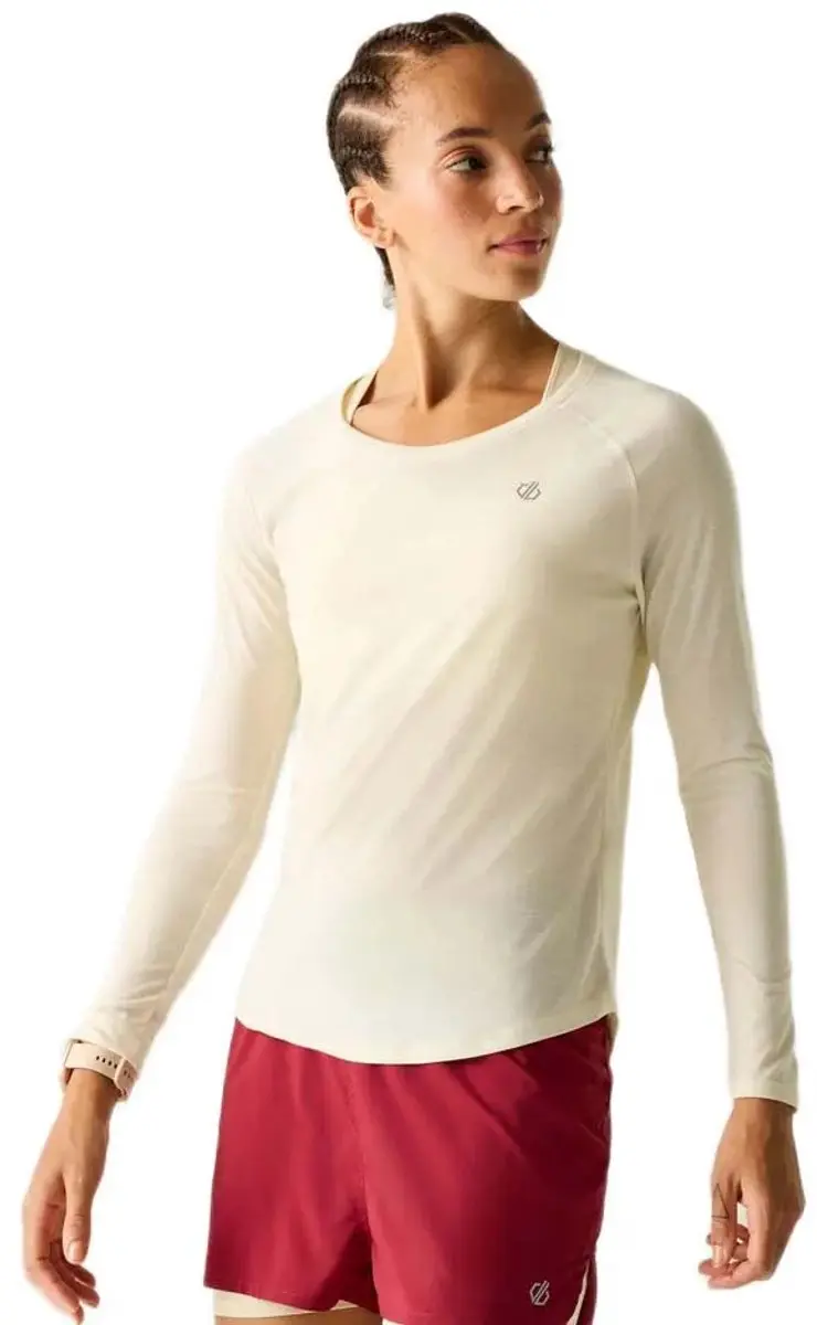 Dare2b Nimble T-shirt Met Lange Mouwen Beige 42 Vrouw