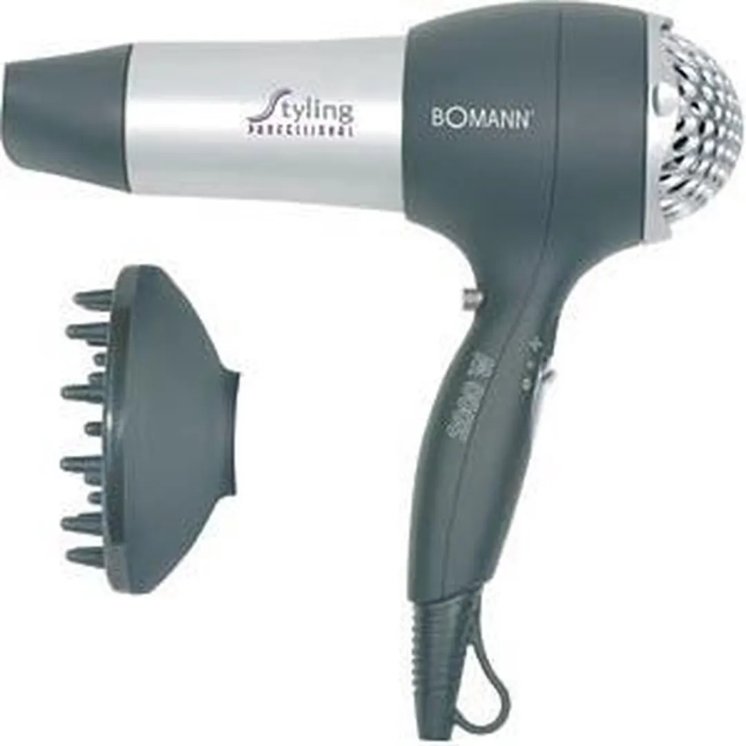 Bomann HTD 889 CB Haardroger 2000W - Zwart/Zilver