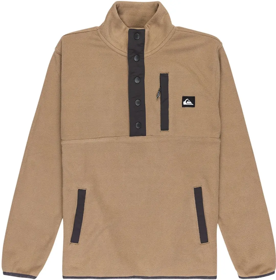 Quiksilver No Destination Fleece Met Halve Rits Bruin 12 Years Jongens