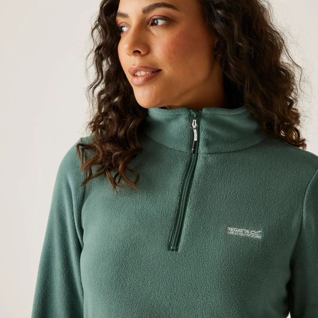 Regatta Sweethart Damesfleece Half Rits - Groen - afbeelding 3 van 6