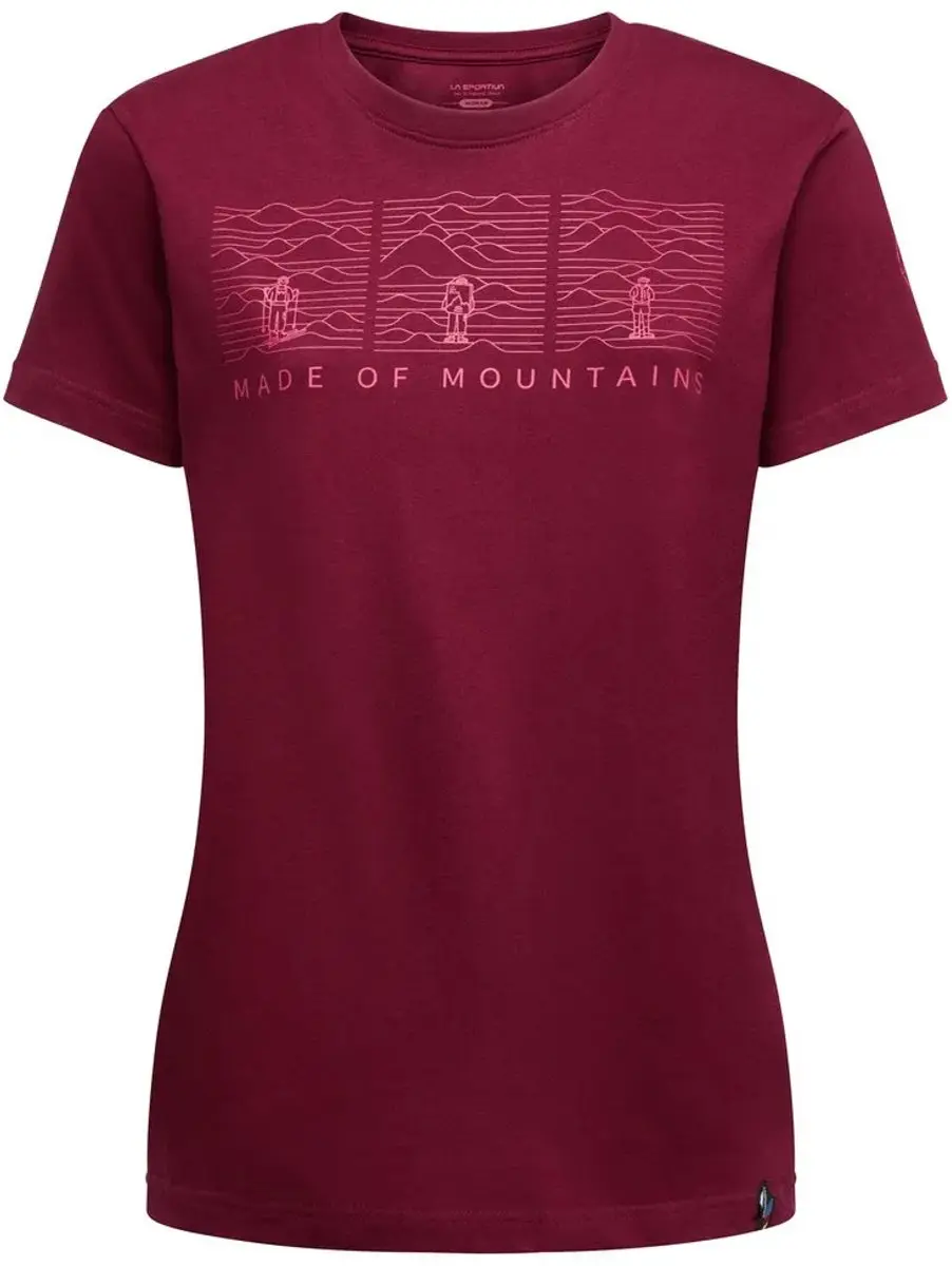 La Sportiva Made Of Mountain T-shirt Met Korte Mouwen Rood S Vrouw