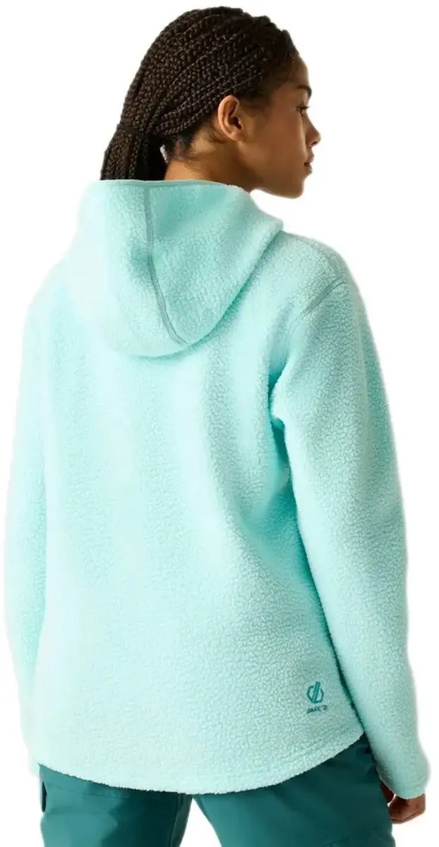 Dare 2b Firn Dames Borg Fleece met Capuchon - Water Ballet - afbeelding 2 van 4