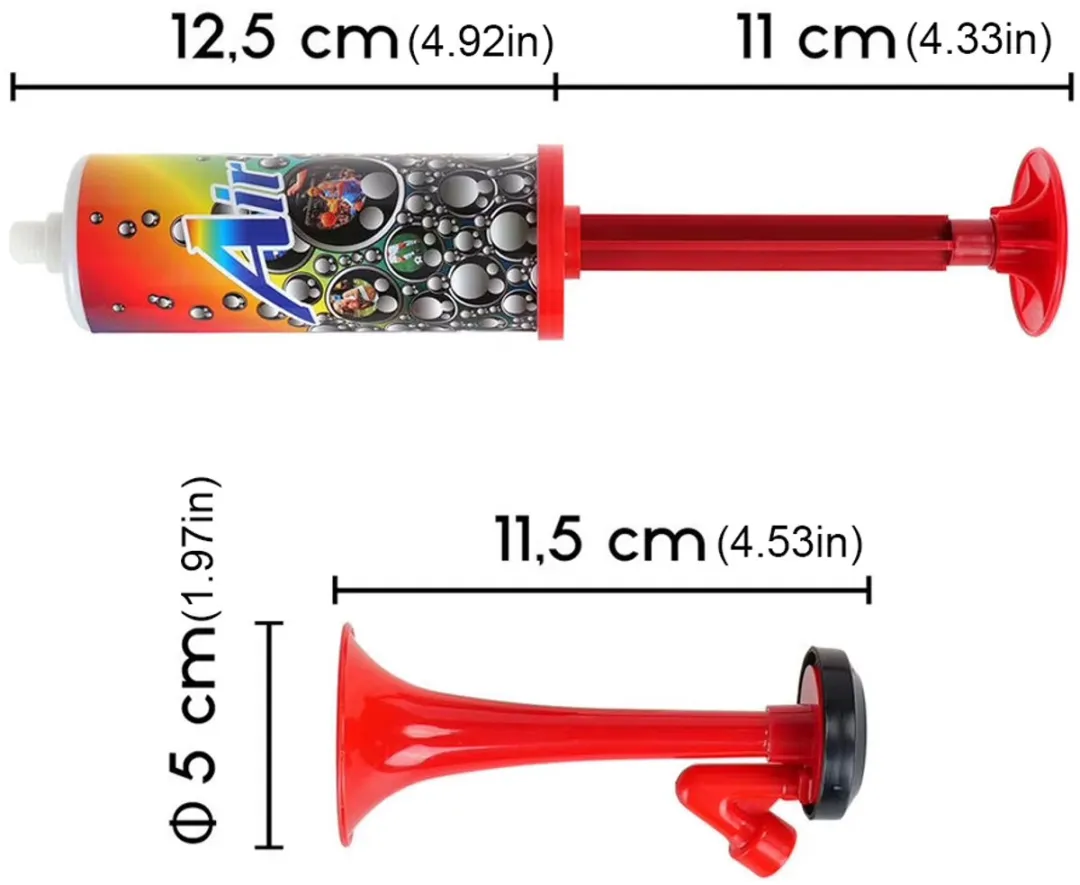 RedParrot MEGA Toeter Handpomp - Luchtdruk - Rood