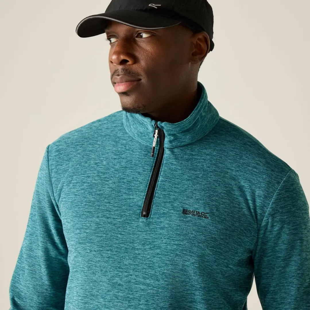 Regatta Thompson Marl Half Zip Fleece heren - Groen - afbeelding 3 van 6