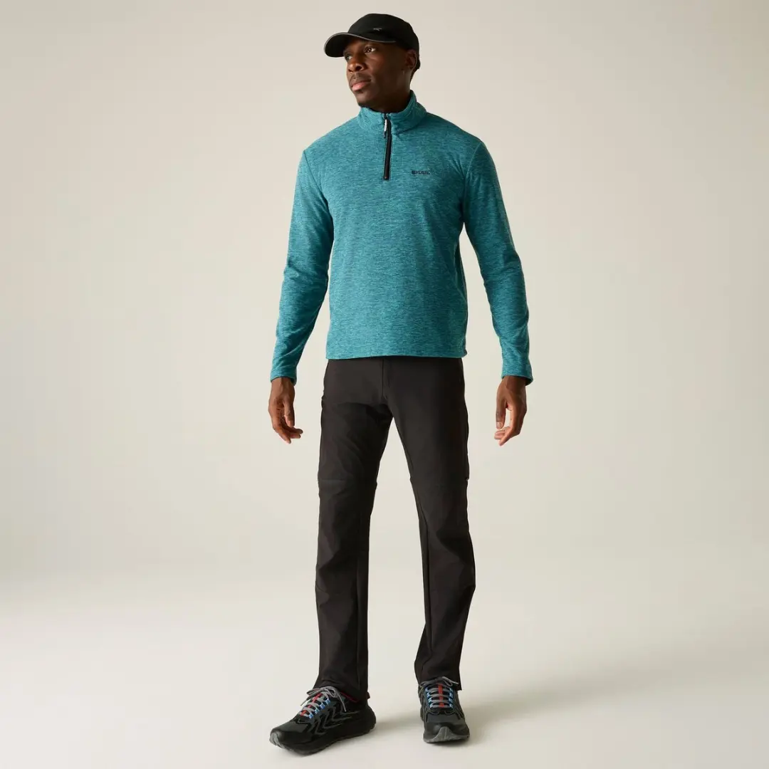 Regatta Thompson Marl Half Zip Fleece heren - Groen - afbeelding 6 van 6