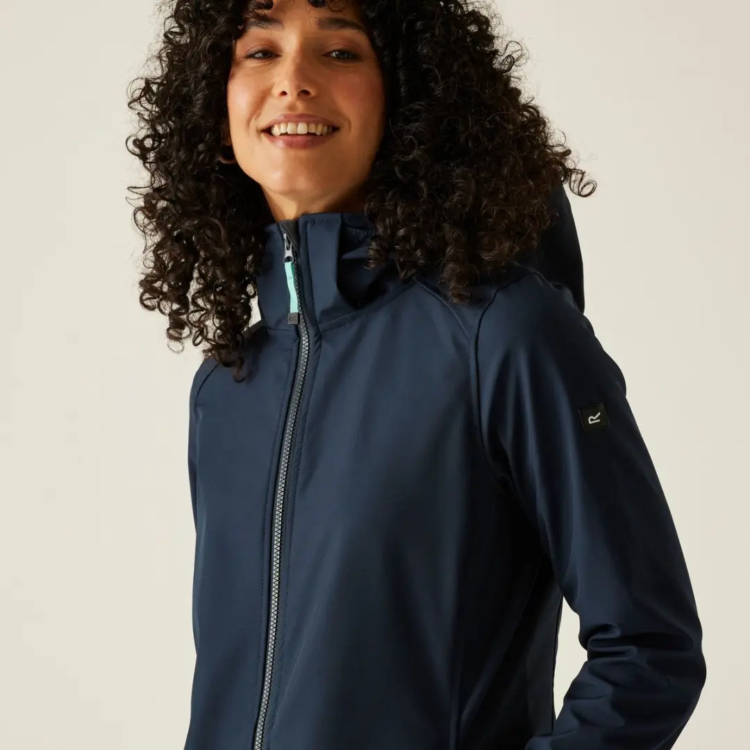 Regatta Carisbrooke Dames Wandelsjas Softshell - Blauw - afbeelding 6 van 6