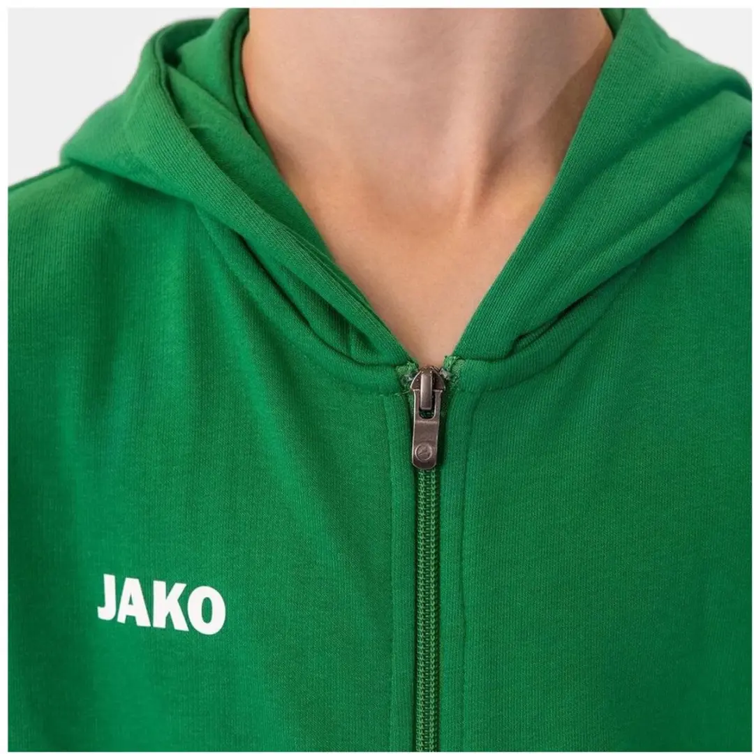 JAKO Base Jas met Kap Kinderen - Groen - 128 - afbeelding 3 van 3
