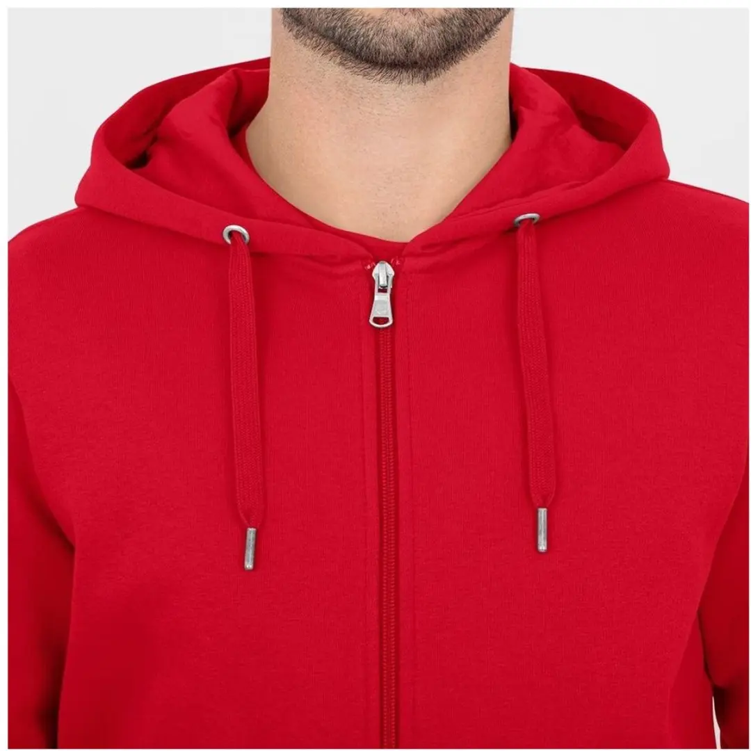 JAKO Organic Jas Met Kap Heren - Rood - 3XL - afbeelding 3 van 3