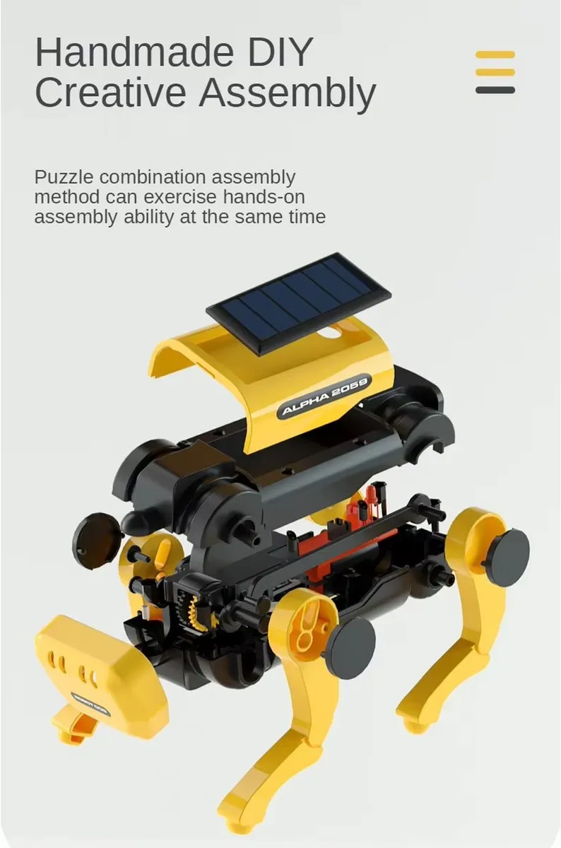 RedParrot Robot Hond Bouwpakket Zonnepaneel YELLOWDOGS12 - Geel