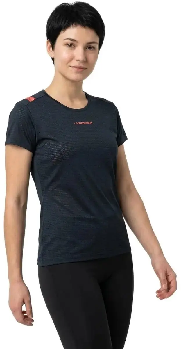 La Sportiva Pure Dames T-shirt - Zwart/Hibiscus - L - afbeelding 4 van 4
