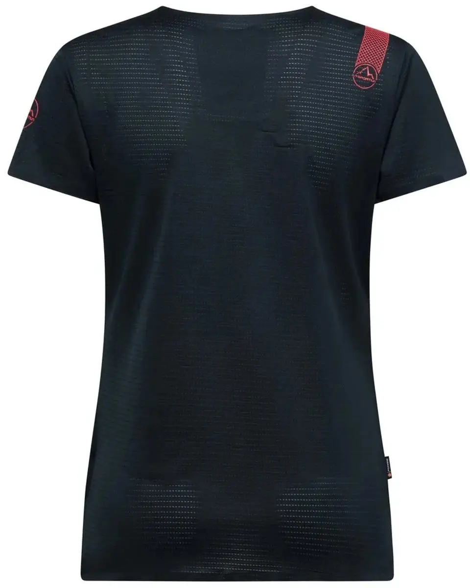 La Sportiva Pure Dames T-shirt - Zwart/Hibiscus - L - afbeelding 2 van 4
