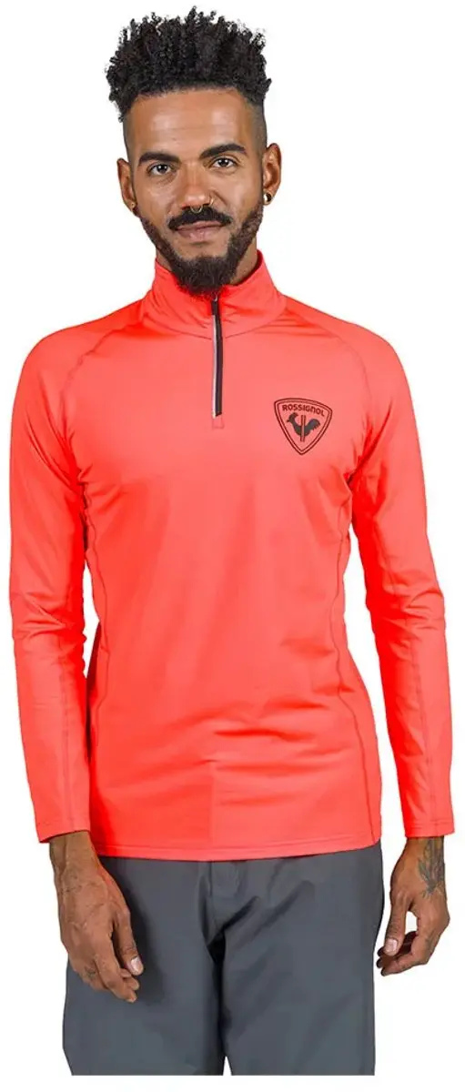 Rossignol New Hero Classique Fleece Met Halve Rits Rood XL Man