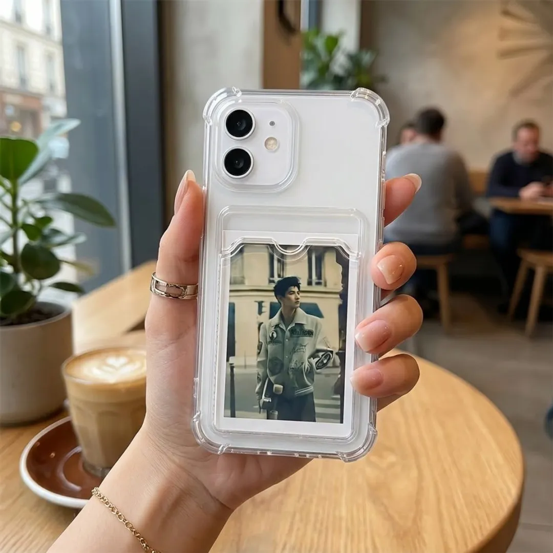 NUVEX iPhone 12 Transparant Hoesje - Kaarthouder