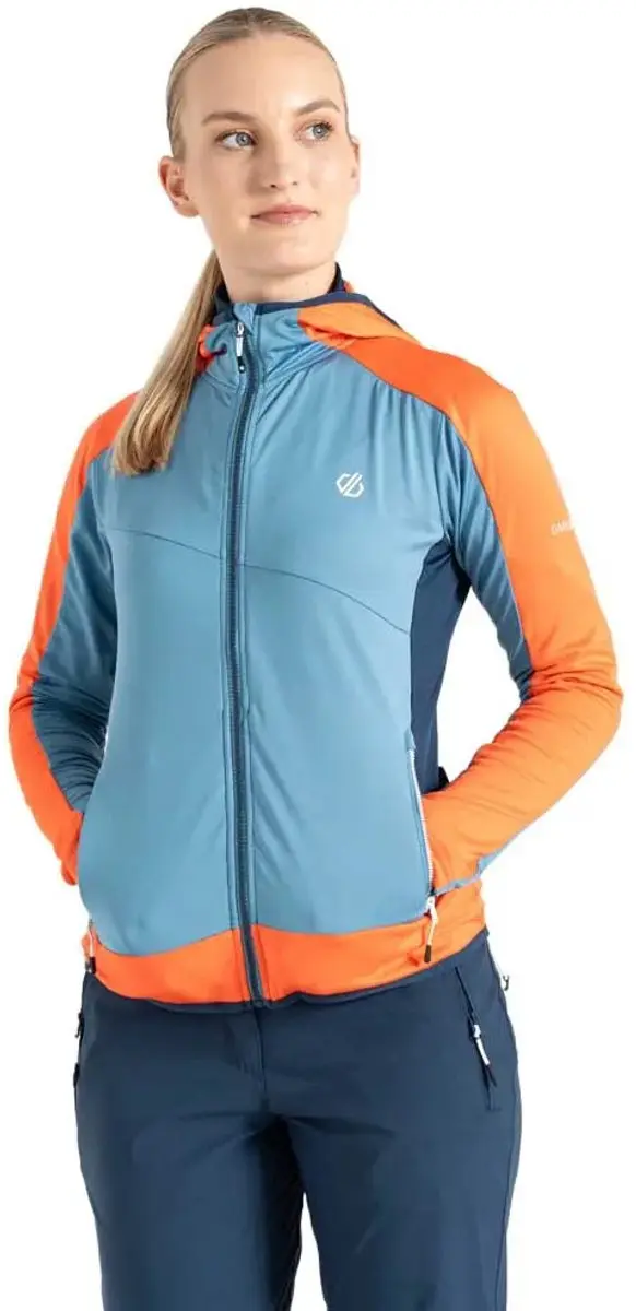Dare2b Traversing Core Stretch Sweatshirt Met Rits Blauw 44 Vrouw