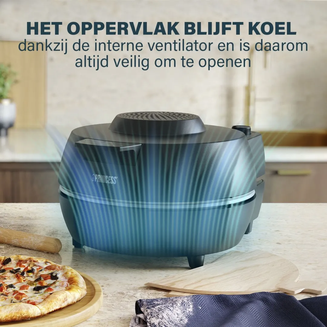 Princess 115005 Pizzaoven 1200W - 30cm - Zwart