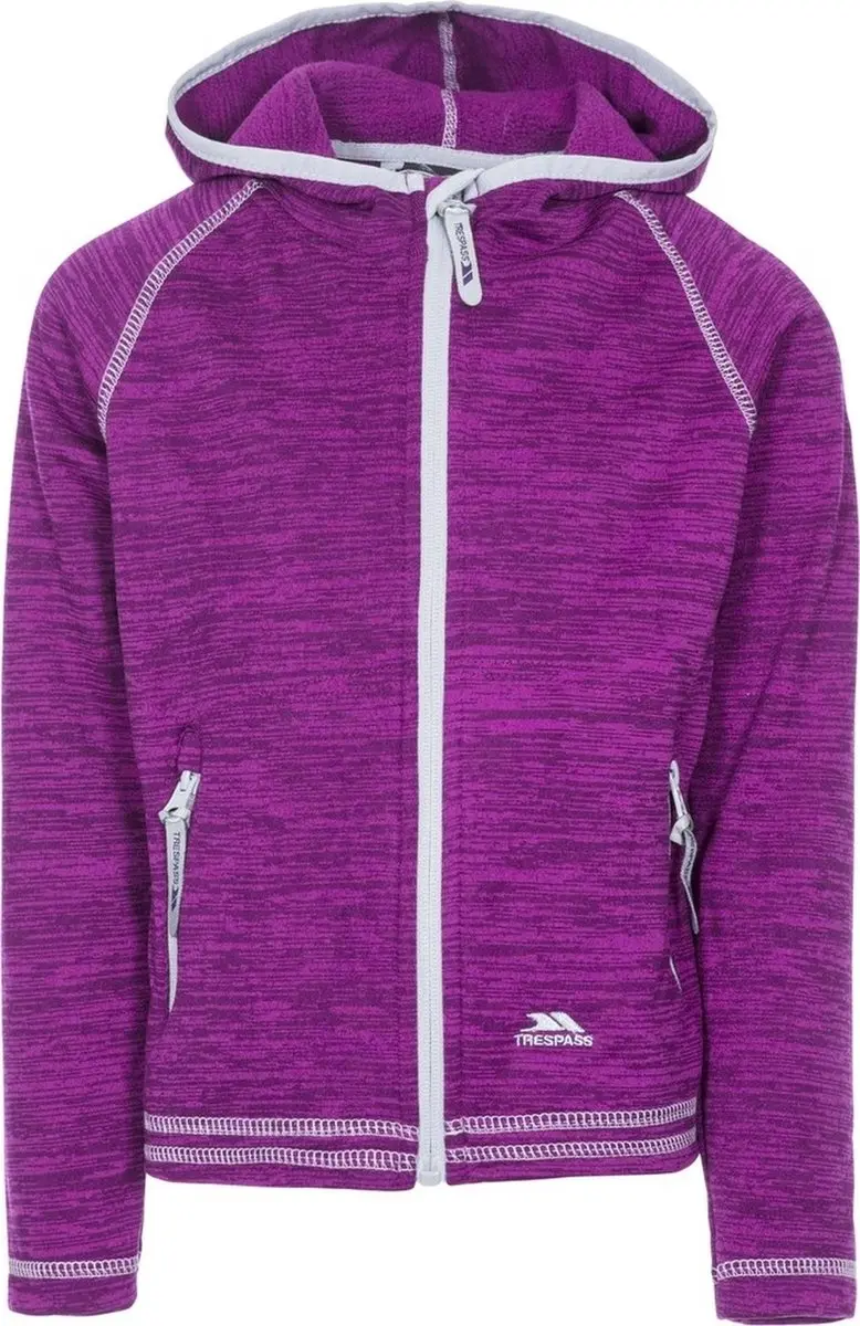 Trespass kinderfleecejas/fleecepullover Goodness - Meisjesfleece At200 Purple Orchid Marl
