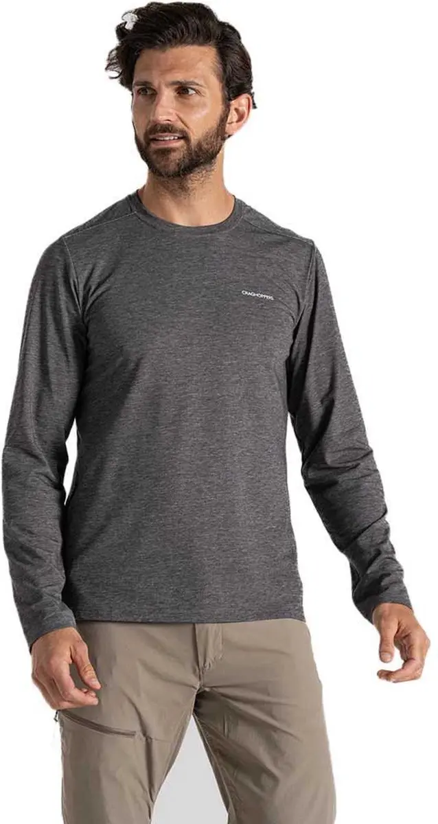 Craghoppers Nosilife Abel T-shirt Met Lange Mouwen Grijs XL Man