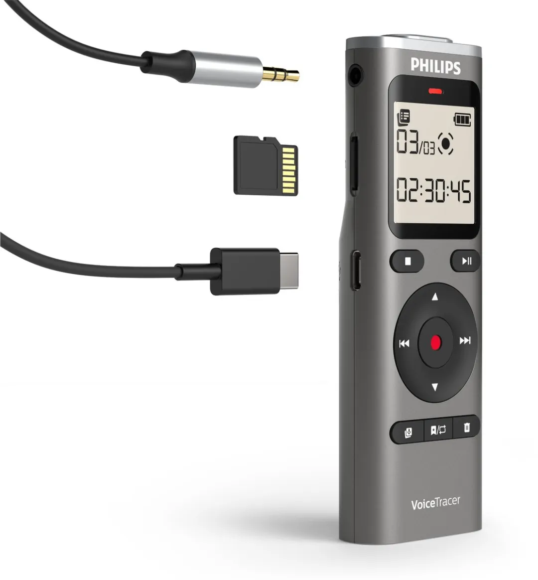 Philips DVT1170 Spraakrecorder - 8GB - Antraciet