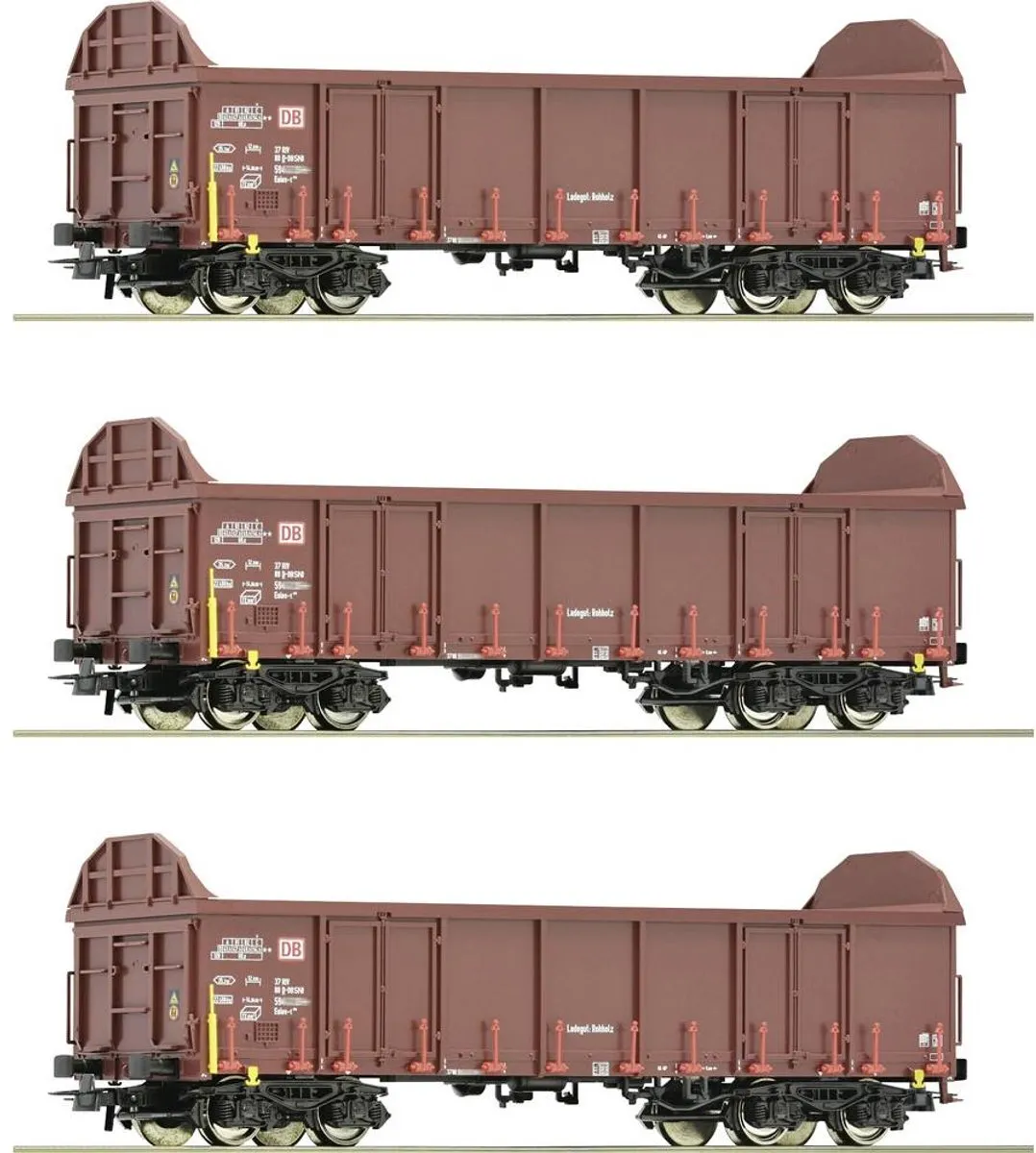 Roco H0 3-delige DB AG Open Goederenwagons Set