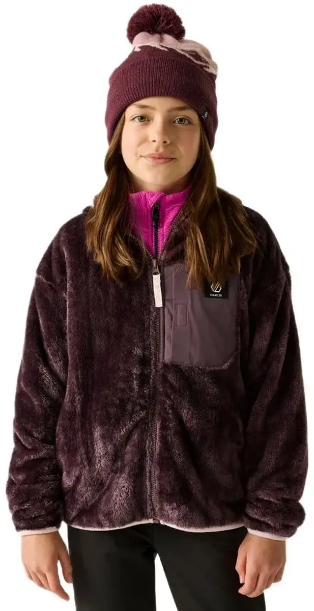Dare2b Powder Fleece Met Volledige Rits Paars 14 Years Jongen