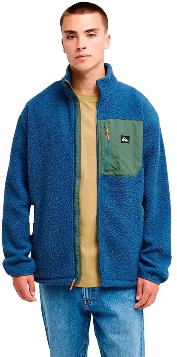 Quiksilver Clean Coast Fleece Met Volledige Rits Blauw L Man