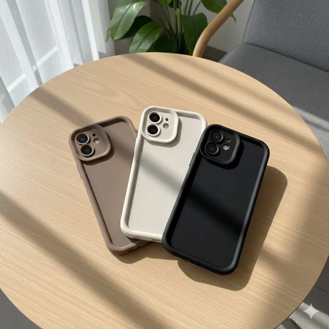 NUVEX iPhone 12 Pro Hoesje 3-delig - Zwart/Beige/Bruin