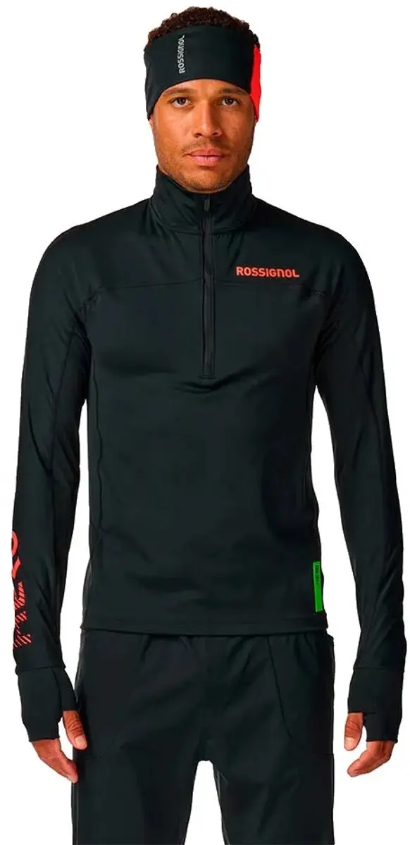 Rossignol Hero First Layer Sweatshirt Met Halve Rits Zwart XL Man