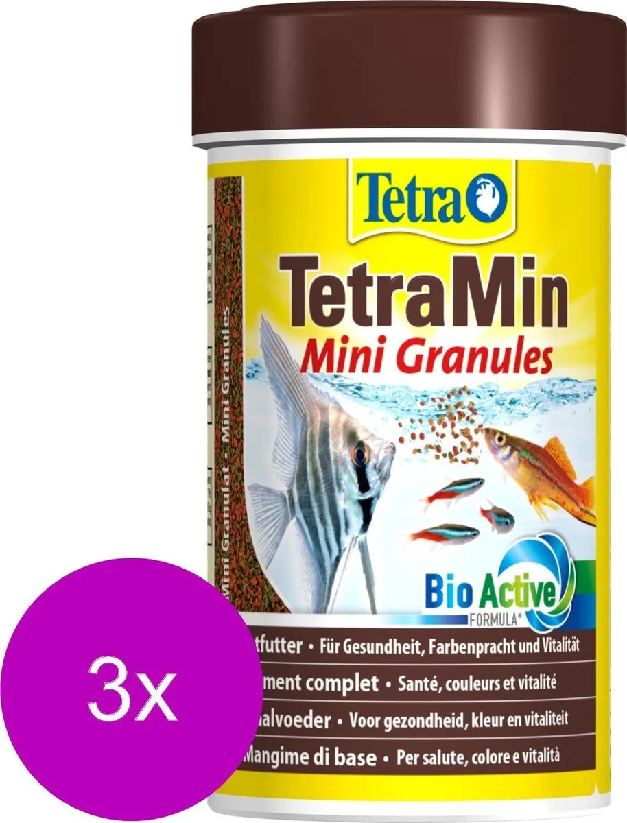 Tetra Tetramin Mini Granules Bio Act Vissenvoer - 3x100ml