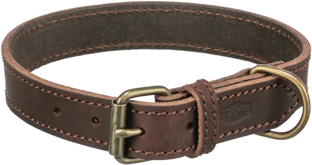 Trixie Halsband Rustic Vetleer - Donkerbruin