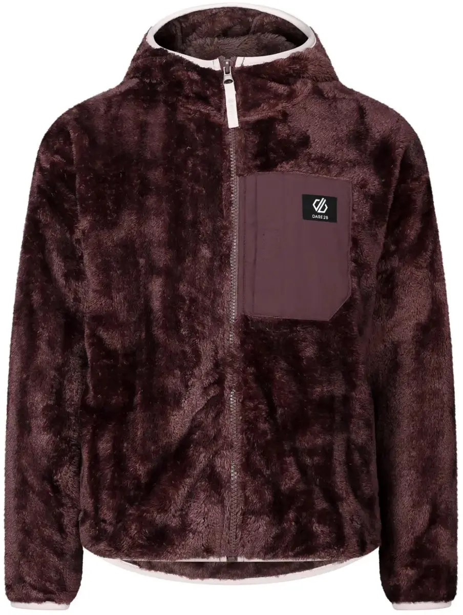 Dare2b Powder Fleece Met Volledige Rits Paars 11-12 Years Jongen