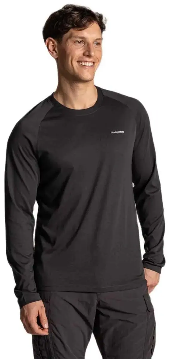Craghoppers Nosilife Nour T-shirt Met Lange Mouwen Zwart M Man