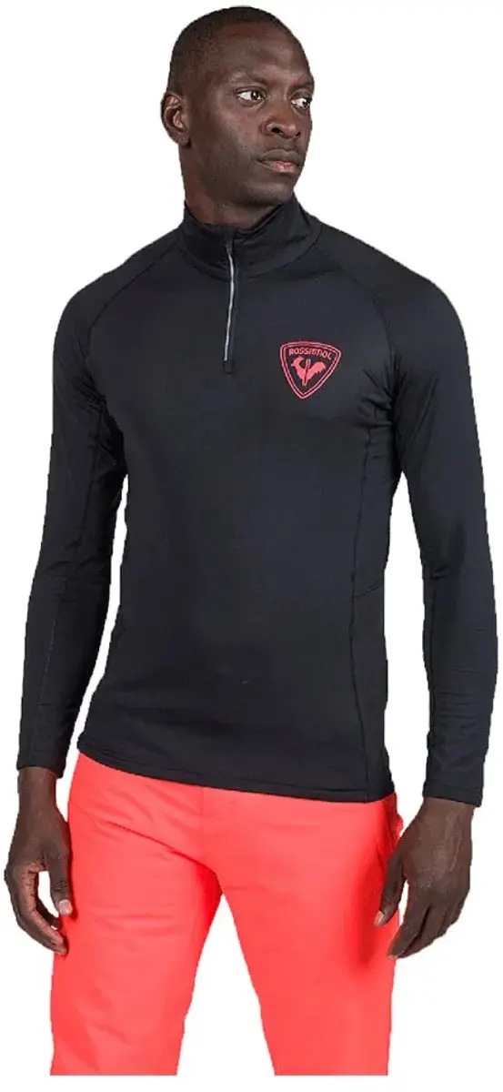 Rossignol New Hero Classique Fleece Met Halve Rits Zwart S Man