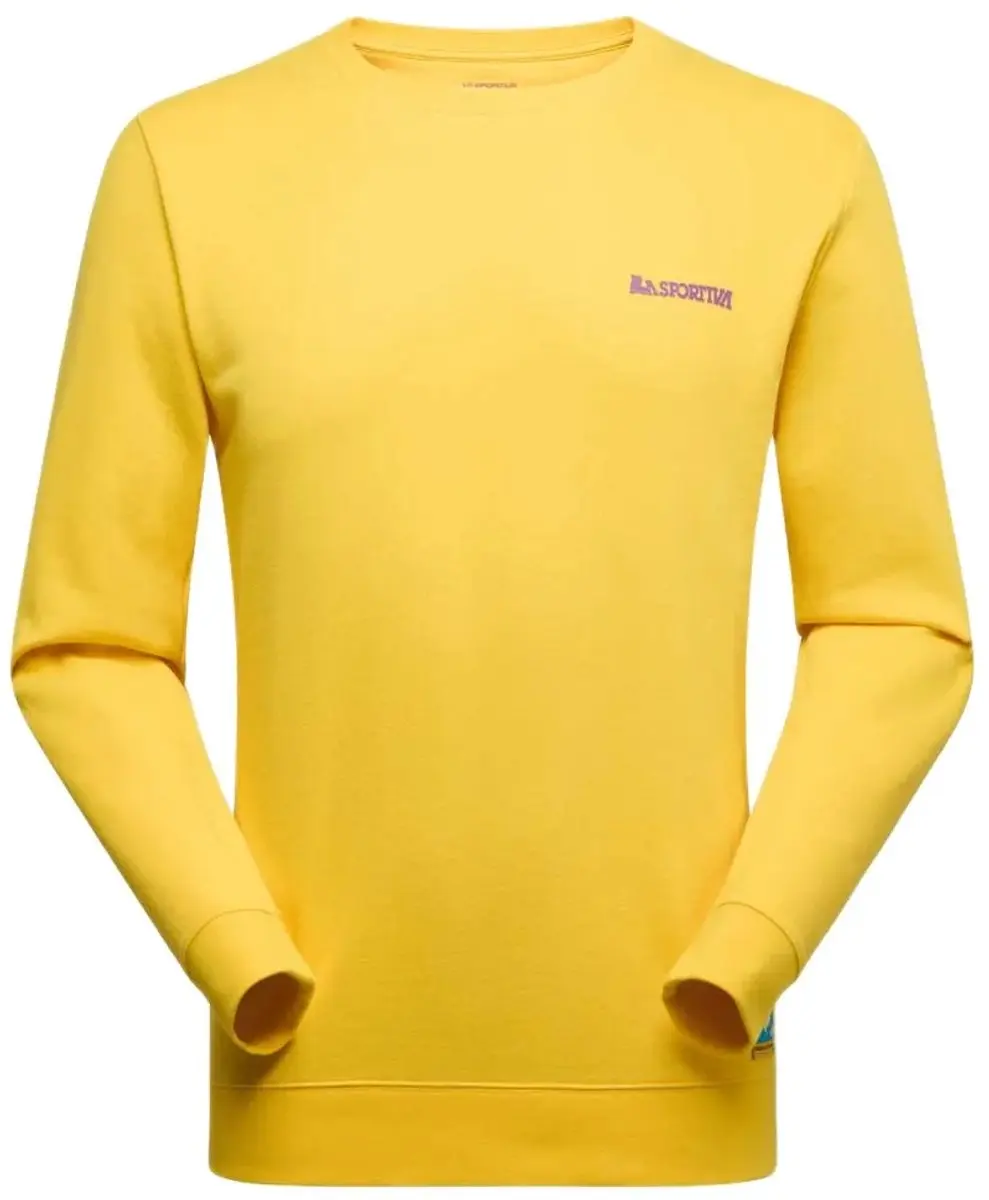 La Sportiva Climbing On The Moon Sweatshirt Geel S Man