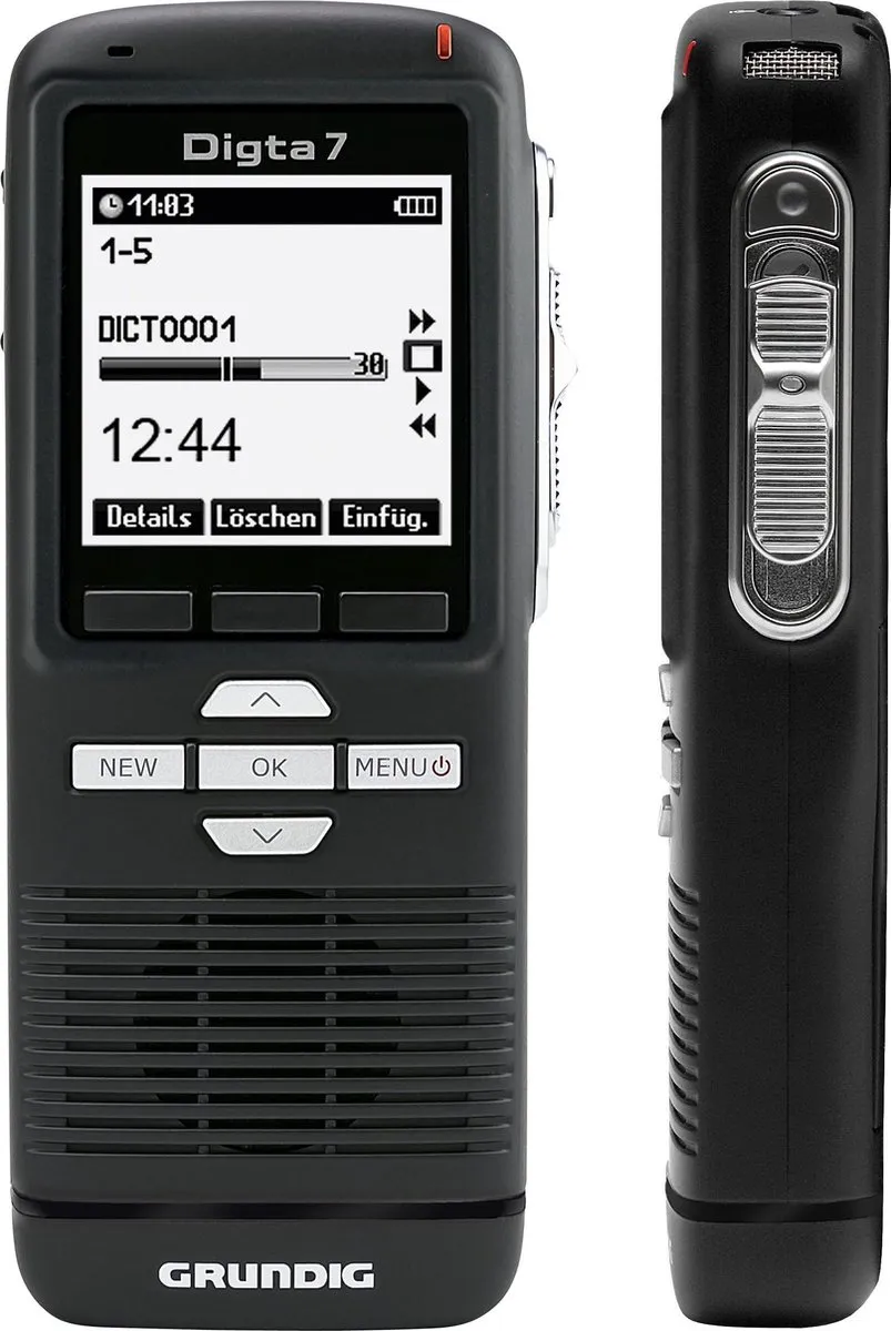 Grundig Digta 7 KDC7020I31 Dictaphone - Zwart - afbeelding 2 van 6