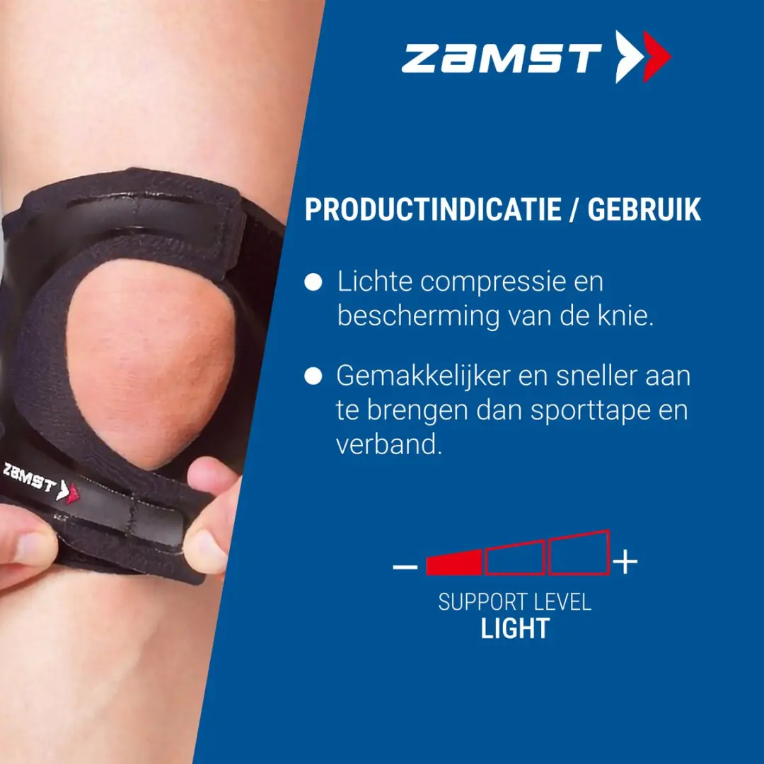 Zamst Filmista Kniebrace - S - Zwart - afbeelding 6 van 6