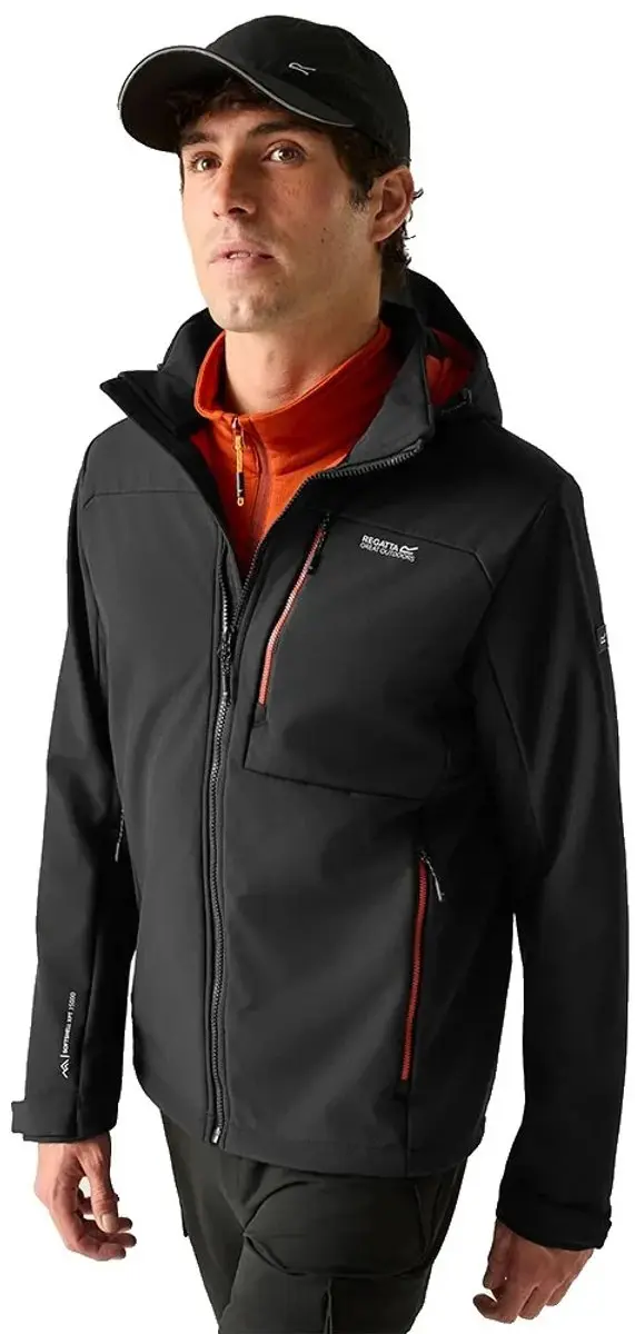Regatta Hewitts Softshelljack Zwart M Man