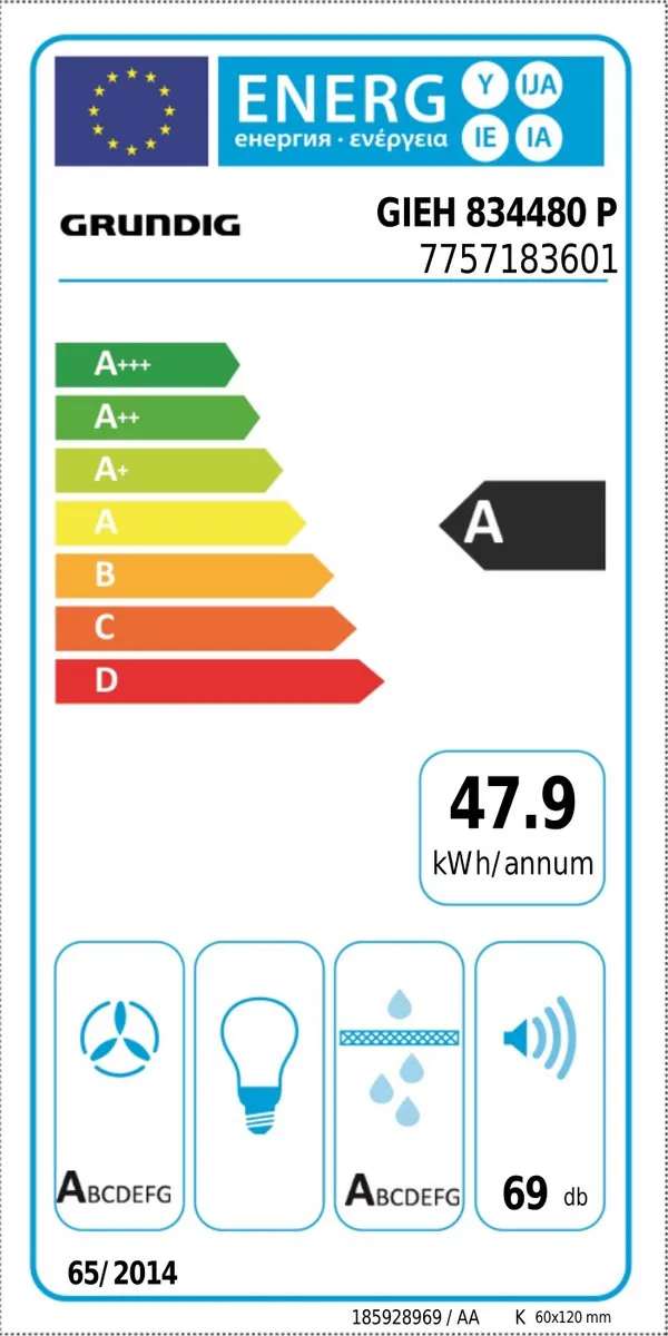 Grundig GIEH 834480 P Inductiekookplaat 4 Zones - 80cm - Zwart - afbeelding 6 van 6