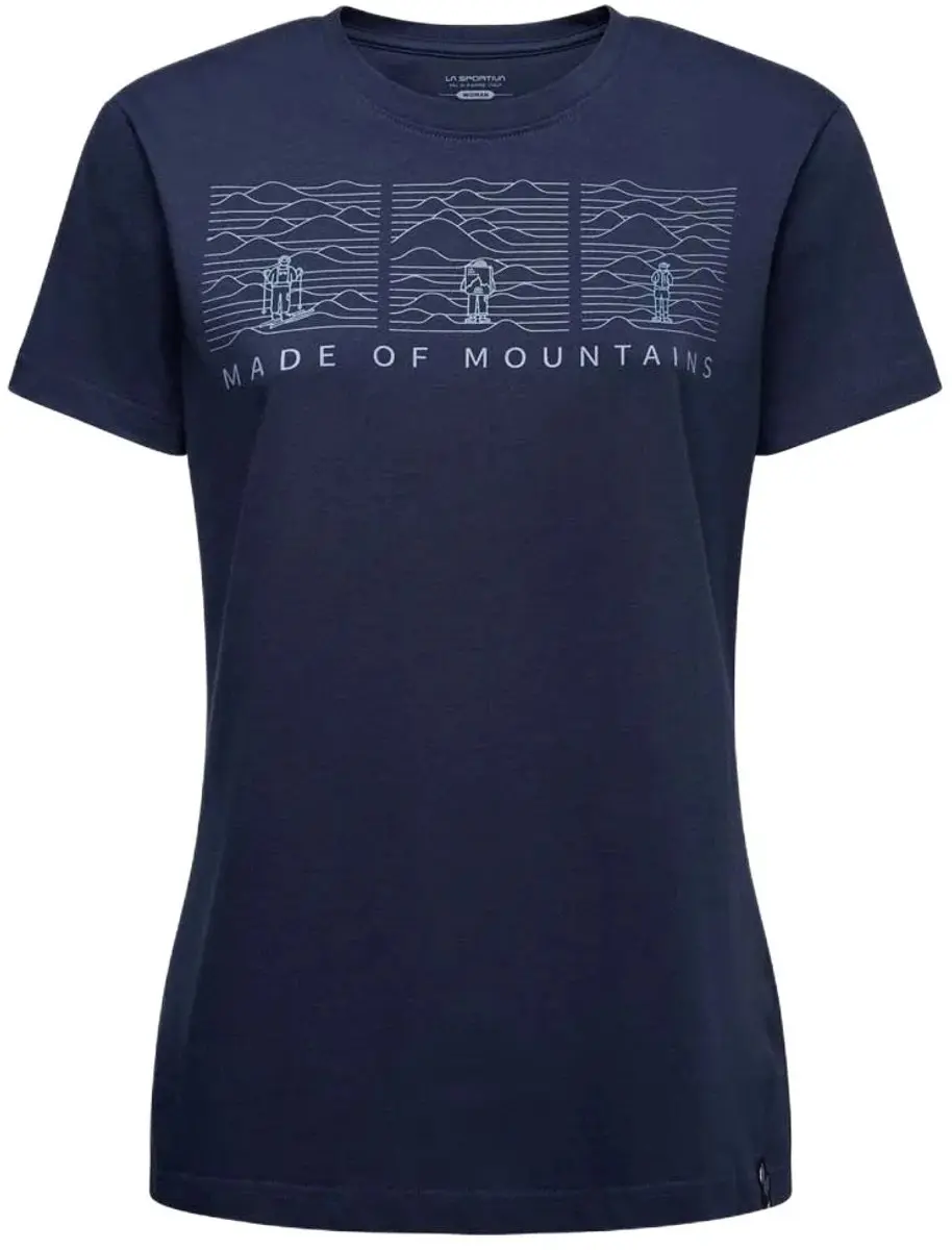 La Sportiva Made Of Mountain T-shirt Met Korte Mouwen Blauw S Vrouw