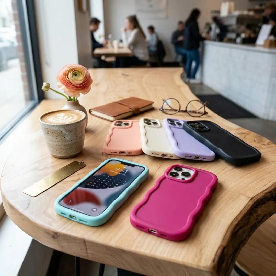 NUVEX iPhone 15 Pro Max Siliconen Hoesje Set - 6 Stuks - Mintgroen/Zwart/Roze
