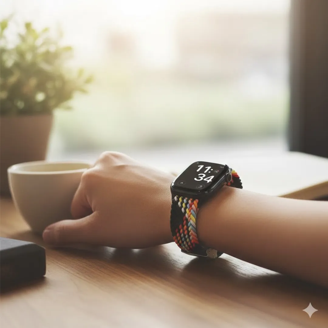 NUVEX Horlogebandje Apple Watch 38-42mm - Multicolor - Zwart