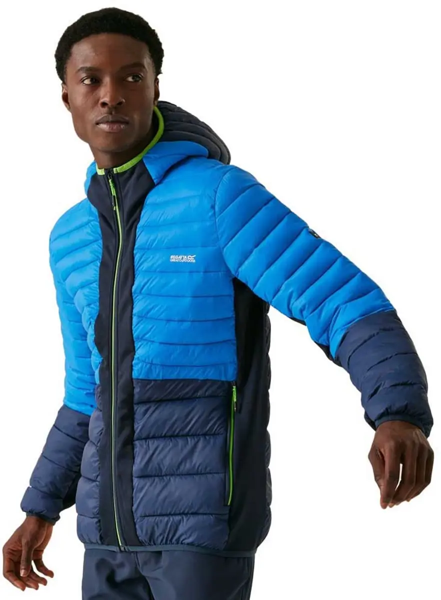 Regatta Hooded Leedre Hybrid Jas Blauw M Man