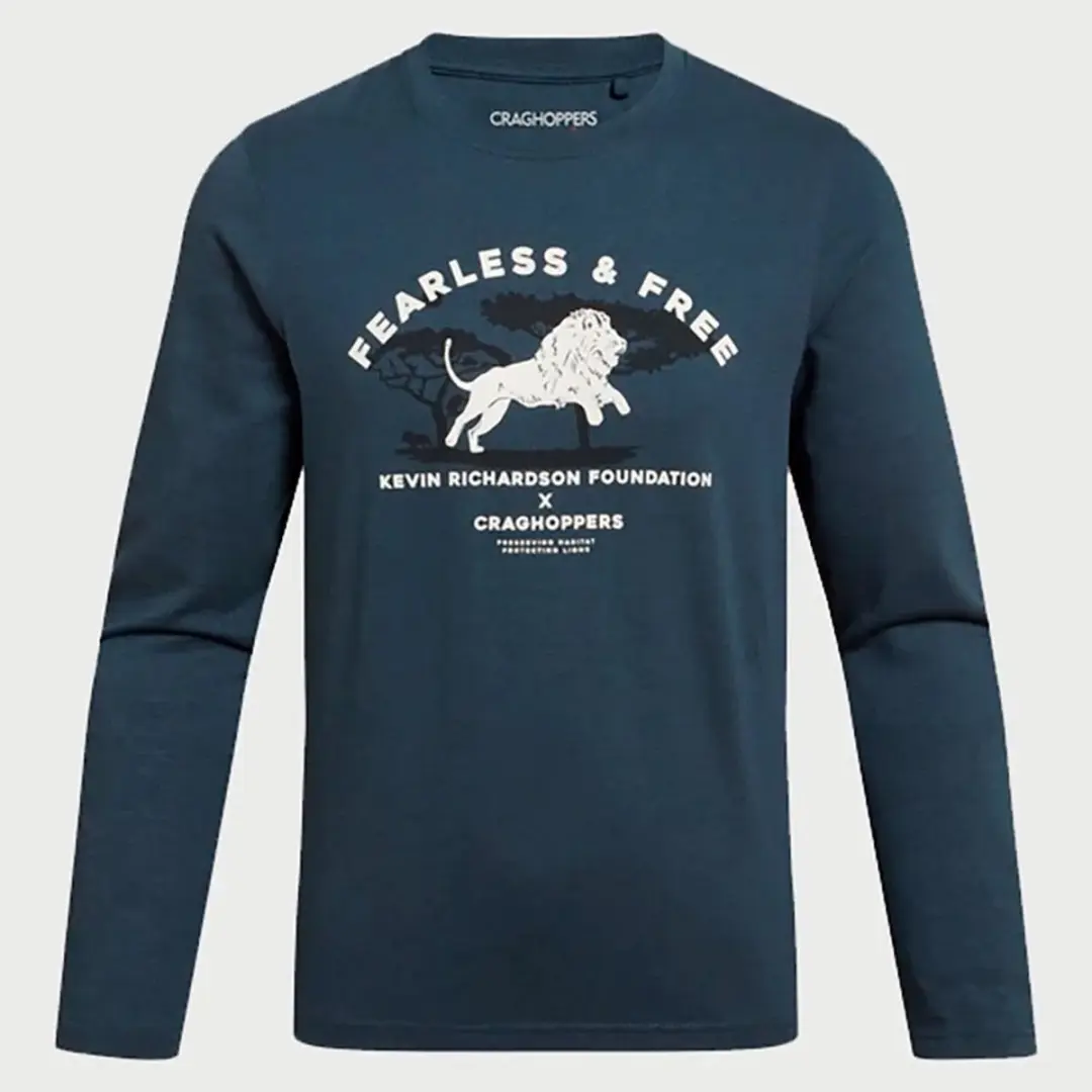 Craghoppers Nosilife Cruz T-shirt Met Lange Mouwen Blauw 3-4 Years Meisje