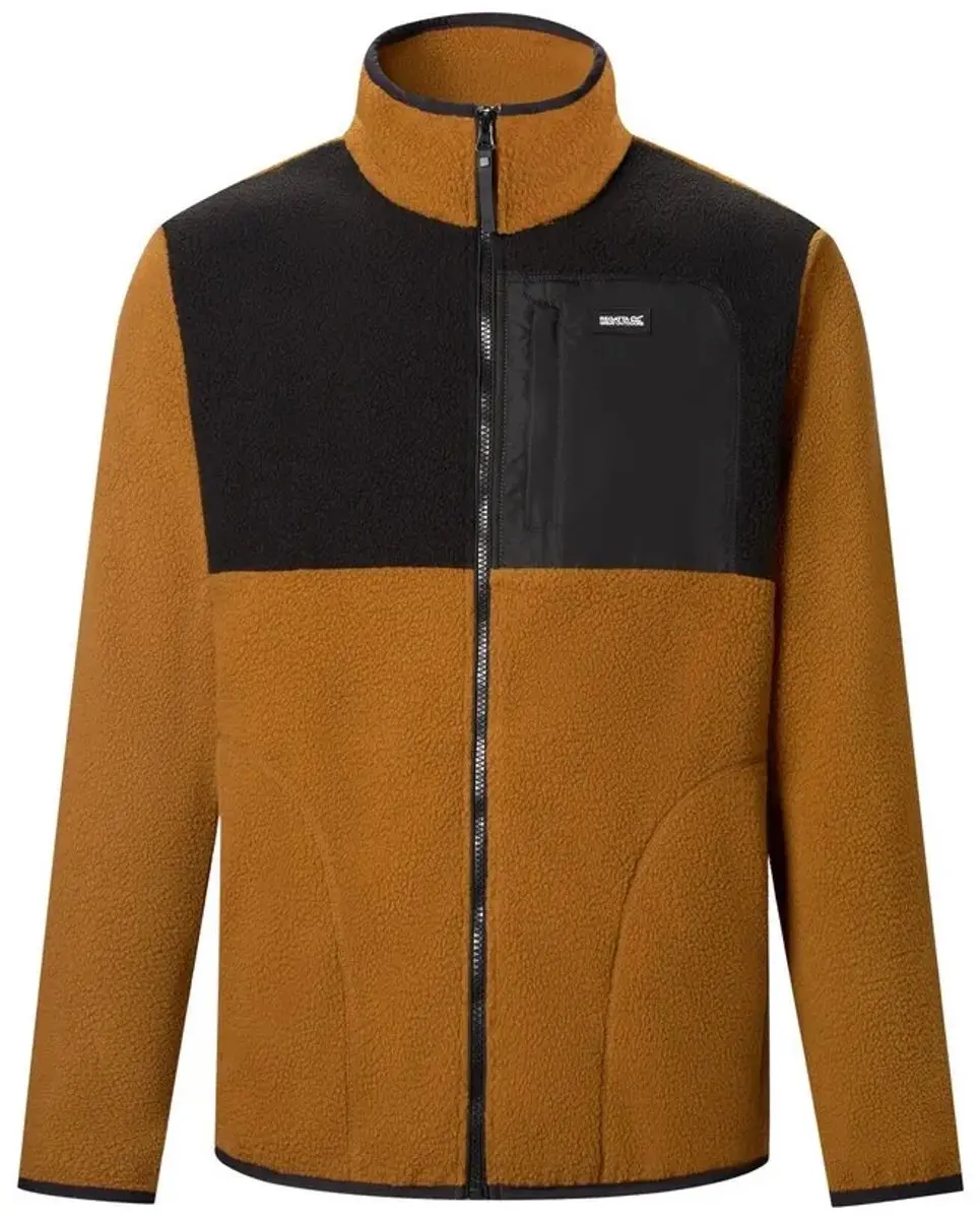 Regatta Frankie Borg Colour Block Fleece Met Volledige Rits Bruin L Man
