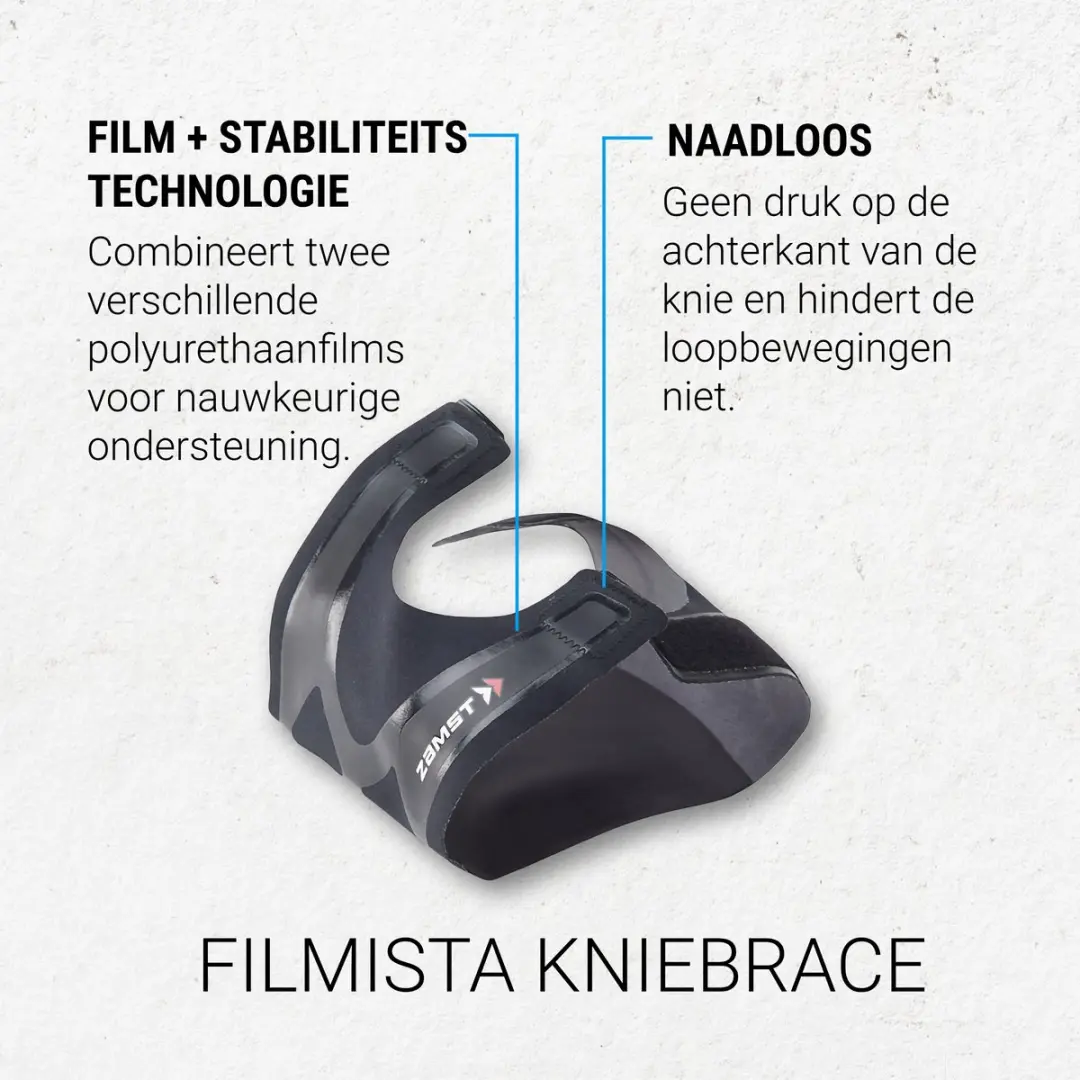 Zamst Filmista Kniebrace - Zwart - Maat L - afbeelding 6 van 6