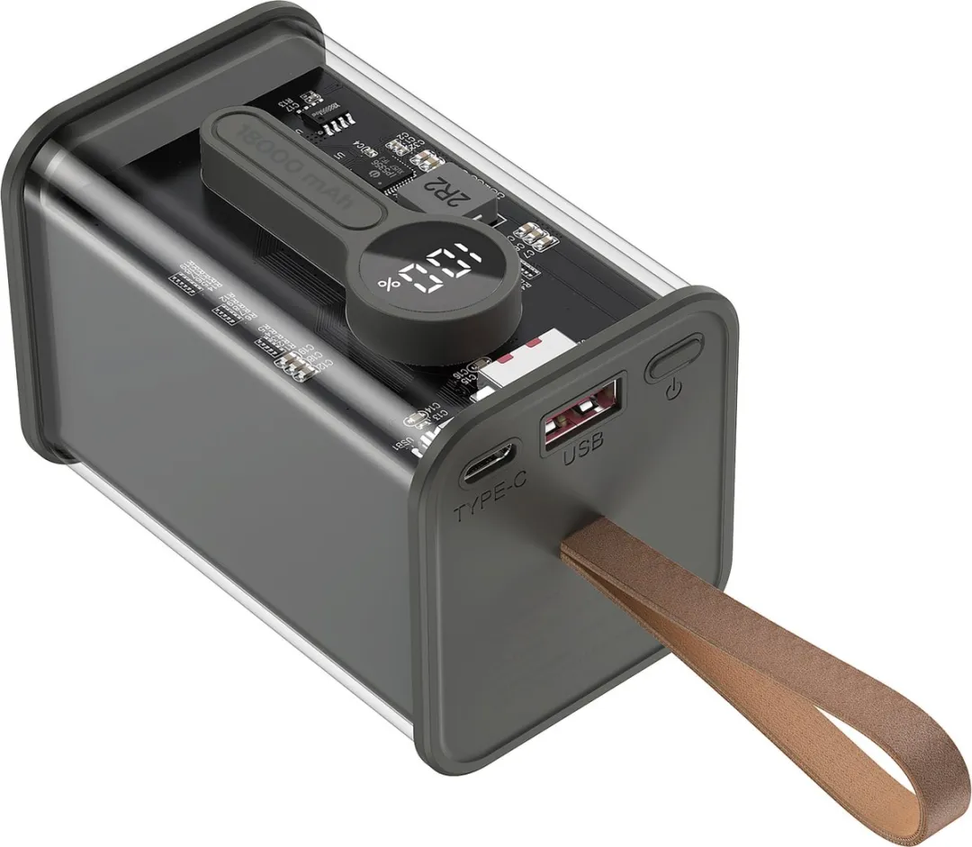 Gembird QC3.0 PB18-TQC3-01 Powerbank 18000mAh - 20W - Zwart - afbeelding 4 van 6