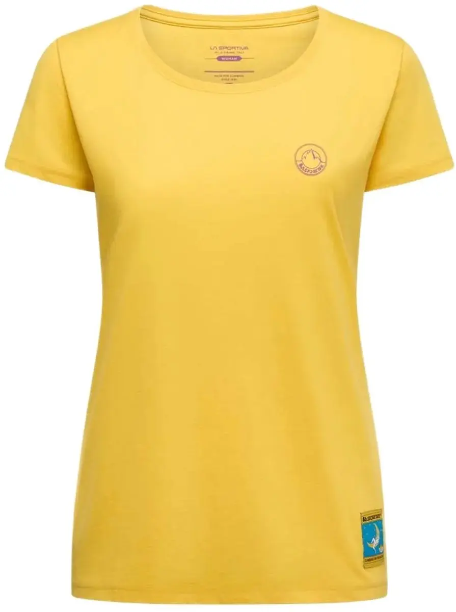 La Sportiva Climbing On The Moon T-shirt Met Korte Mouwen Geel S Vrouw