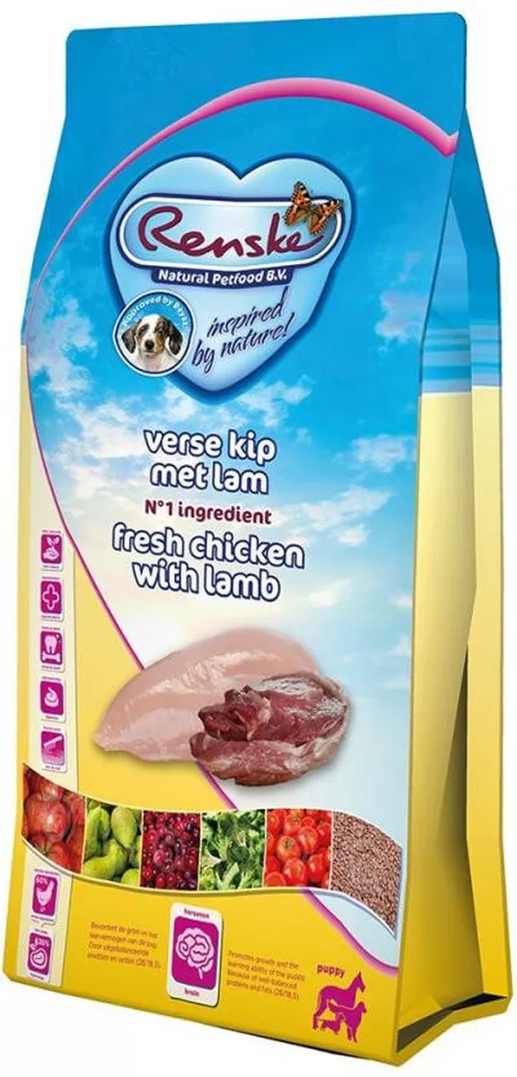 Renske Super Premium Puppy Kip - Lam 600g - 8 Stuks